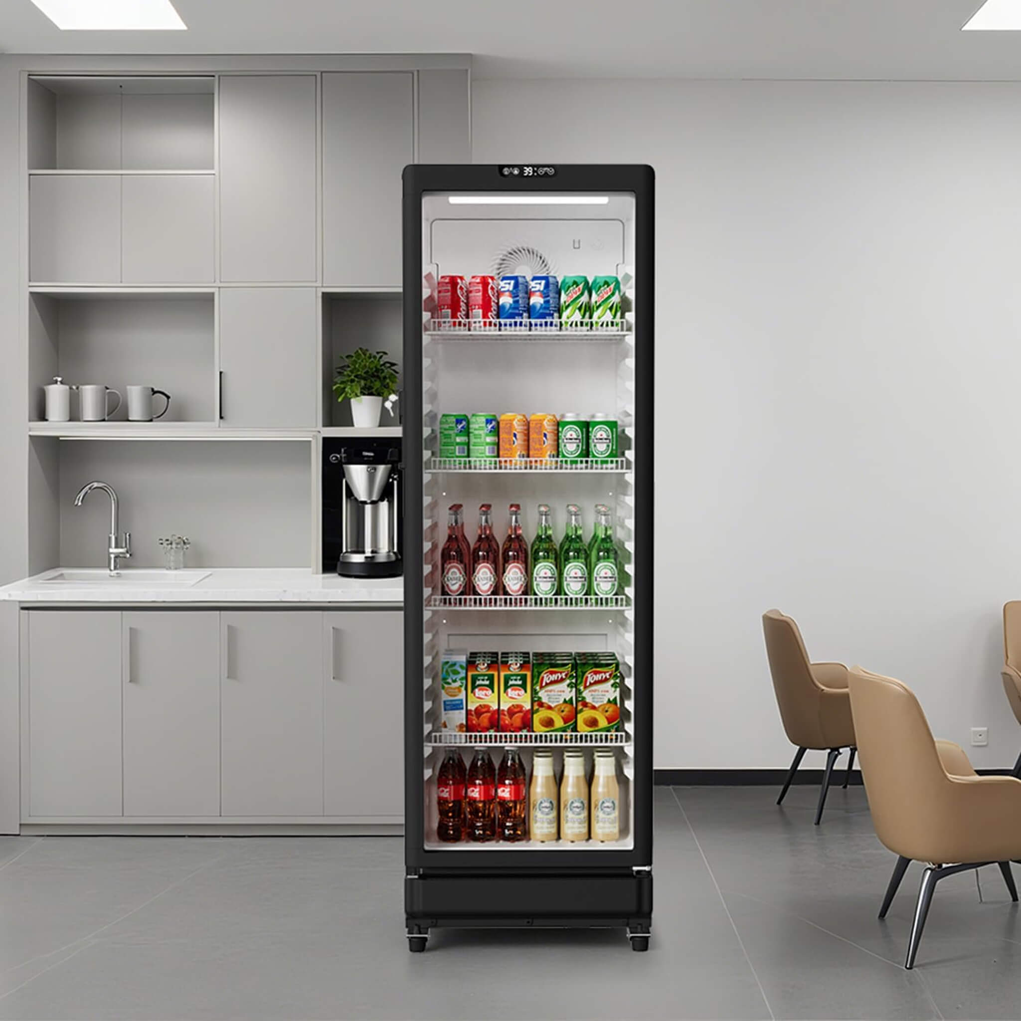 8.5 Cu.Ft Commercial Single Glass Door Beverage Merchandiser Refrigerator (SAK27946) – SAKSBY WHOLESALE, view 8
