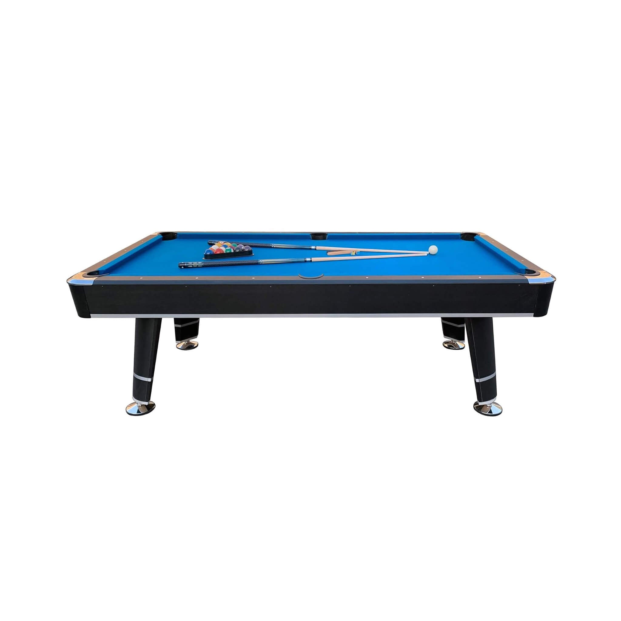 8-Foot Professional Blue Billiard Pool Table With Cues And Balls (SAK31628) – SAKSBY WHOLESALE