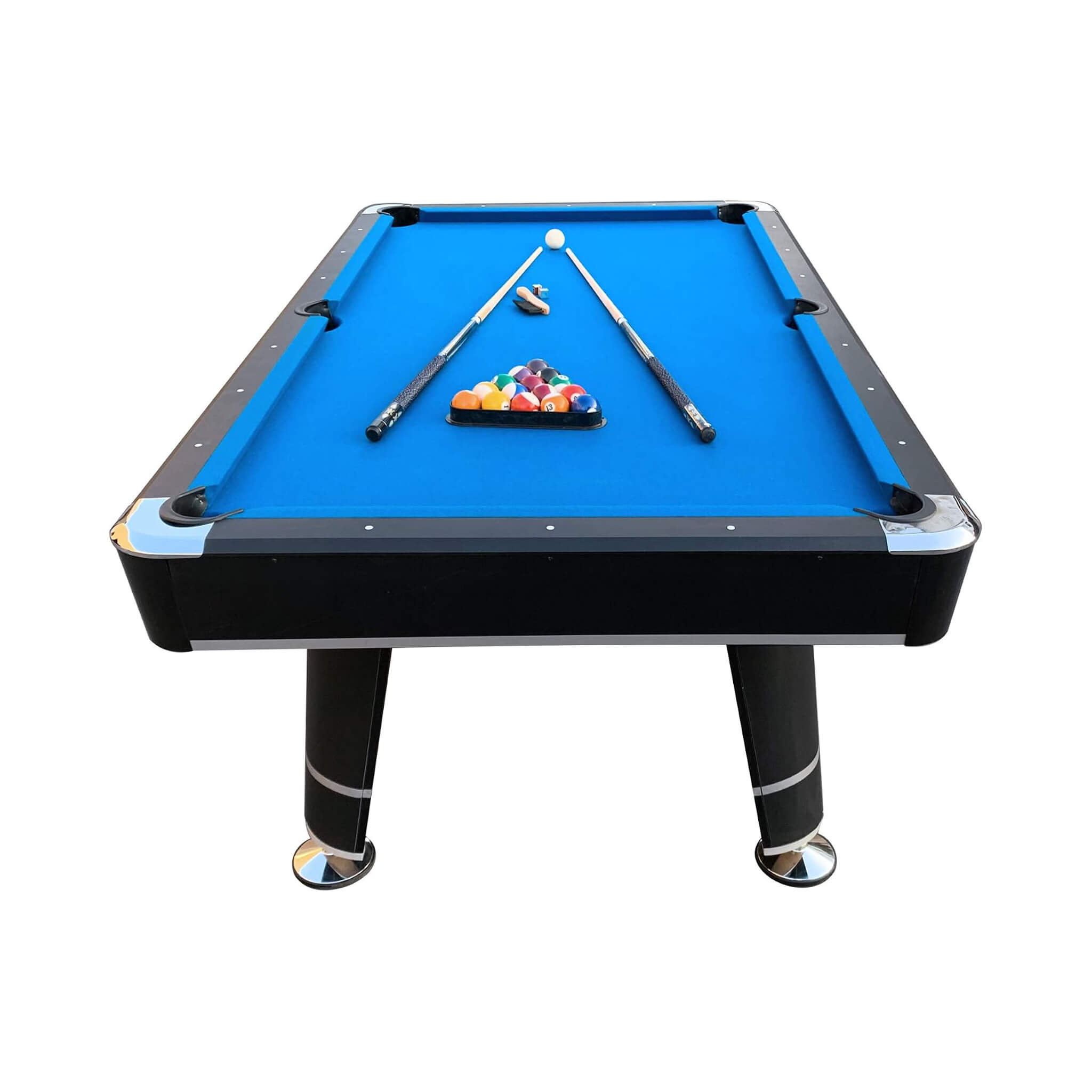 8-Foot Professional Blue Billiard Pool Table With Cues And Balls (SAK31628) – SAKSBY WHOLESALE, view 3