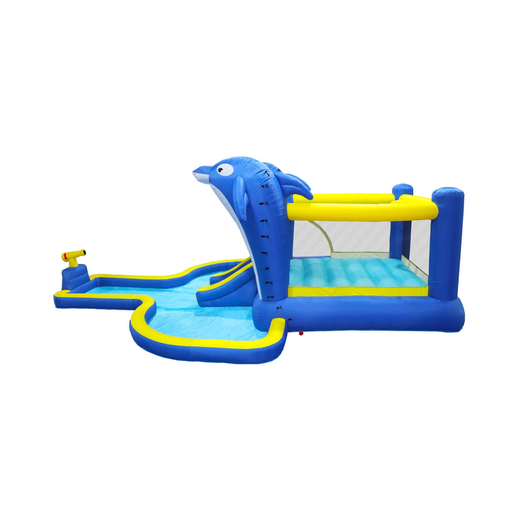 8-In-1 Inflatable Water Park Bounce House with Sprinkler, Water Gun, And Basketball Hoop (SAK38152) – SAKSBY WHOLESALE, view 