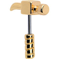 BodyCandy 16G 1/4 Gold Tone Optical Illusion Hammer Cartilage Tragus Earring — main product shot
