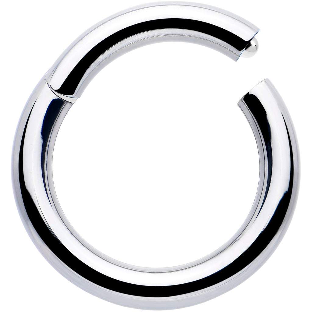 BodyCandy 10G 1/2 316L Surgical Steel Precision Hinged Segment Hoop — detail close-up