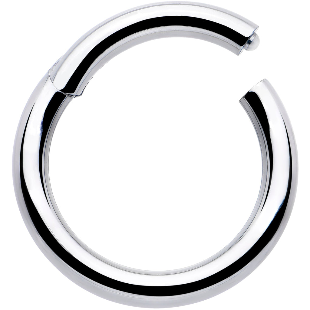 BodyCandy 10G 9/16 316L Surgical Steel Precision Hinged Segment Hoop — detail close-up