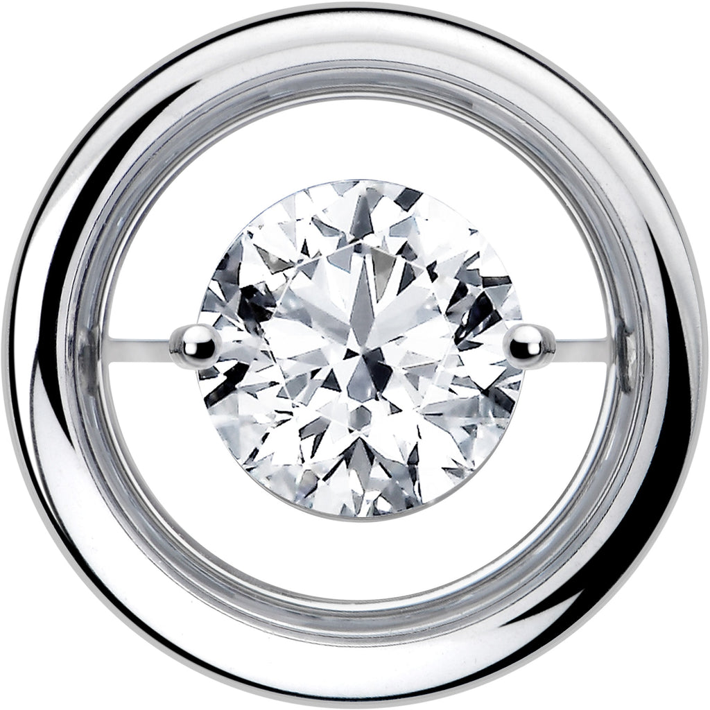 BodyCandy Gem Floating Screw Fit Tunnel Plug Set Available Sizes 8mm to 16mm — alternative angle