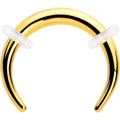 BodyCandy 14G 5/16 Gold Tone Pincher Crescent Taper — main product shot