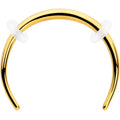 BodyCandy 16G 3/8 Gold Tone Pincher Crescent Taper — main product shot