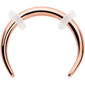 BodyCandy 16G 5/16 Rose Gold Tone Pincher Crescent Taper — main product shot