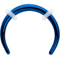 BodyCandy 14G 3/8 Blue Pincher Crescent Taper — main product shot