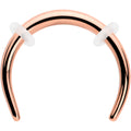 BodyCandy 14G 3/8 Rose Gold Tone Pincher Crescent Taper — main product shot