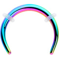 BodyCandy 14G 3/8 Rainbow Pincher Crescent Taper — main product shot