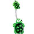 BodyCandy Texture Turtles Double Mount Belly Ring — main product shot