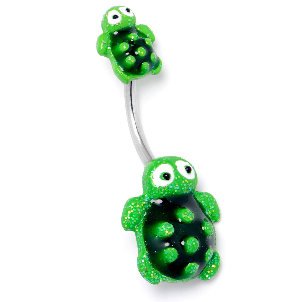 BodyCandy Texture Turtles Double Mount Belly Ring — lifestyle context