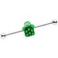 BodyCandy 14G Texture Turtle Industrial Barbell 38mm — main product shot