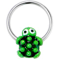 BodyCandy 16G 3/8 Texture Turtle BCR Captive Ring — main product shot