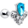 BodyCandy 16G 1/4 Blue Gem Style Simplicity Cartilage Tragus Earring — main product shot