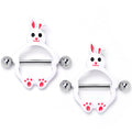 BodyCandy 14G 9/16 Bunny White Rabbit Nipple Shield Set — main product shot