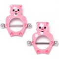 BodyCandy 14G 9/16 Happy Pink Pigs Nipple Shield Set — main product shot