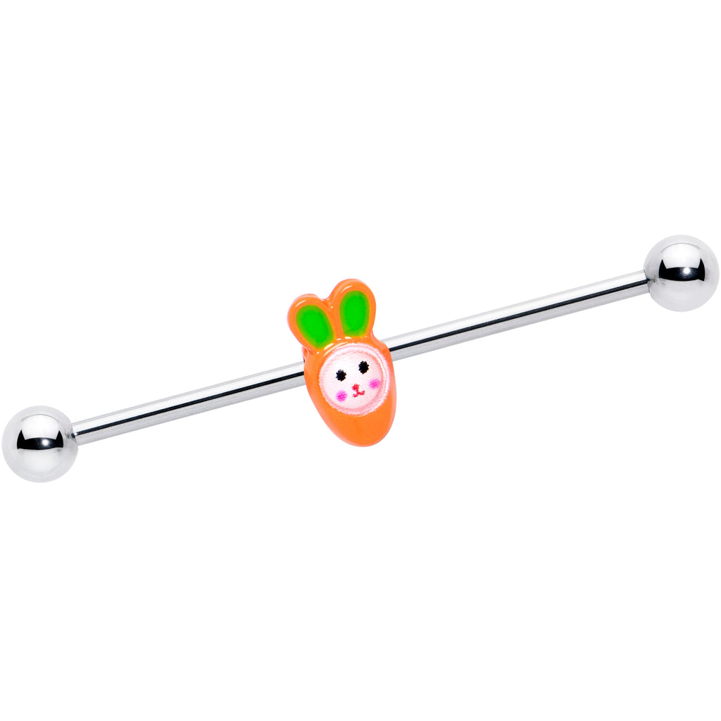BodyCandy 14G Surprise Carrot Easter Bunny Industrial Barbell 38mm — main product shot