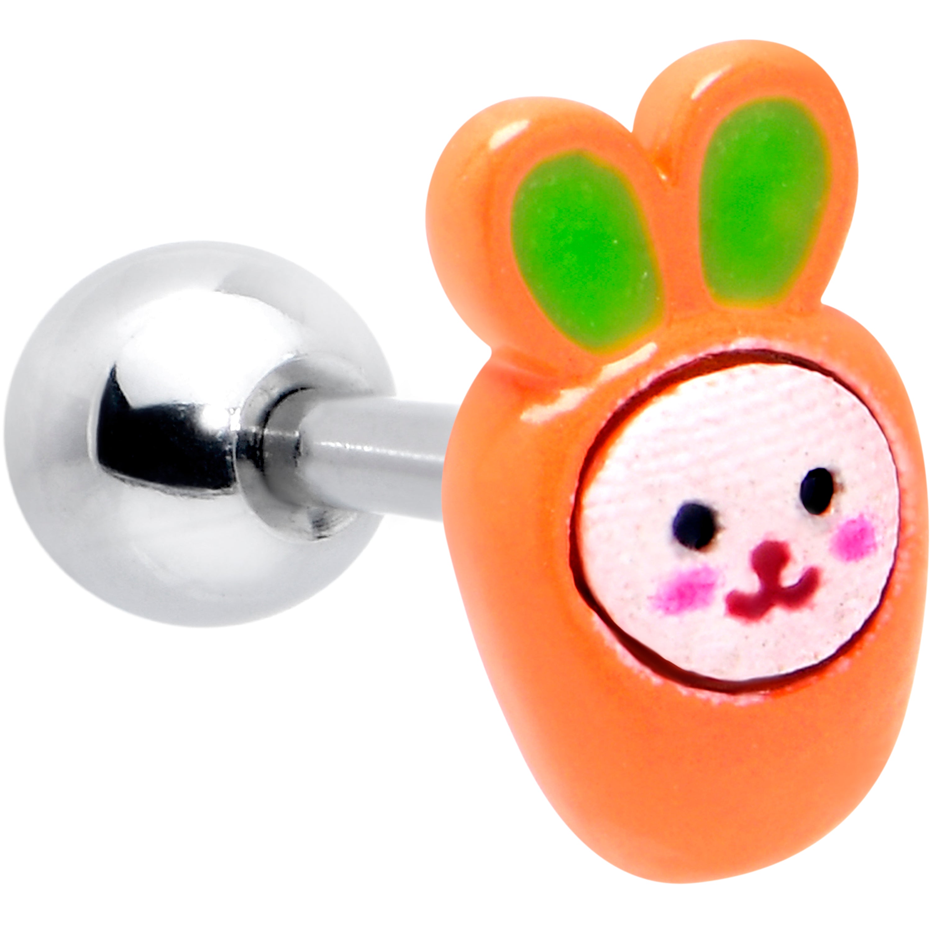 BodyCandy 16G 1/4 Surprise Carrot Easter Bunny Cartilage Tragus Earring — main product shot