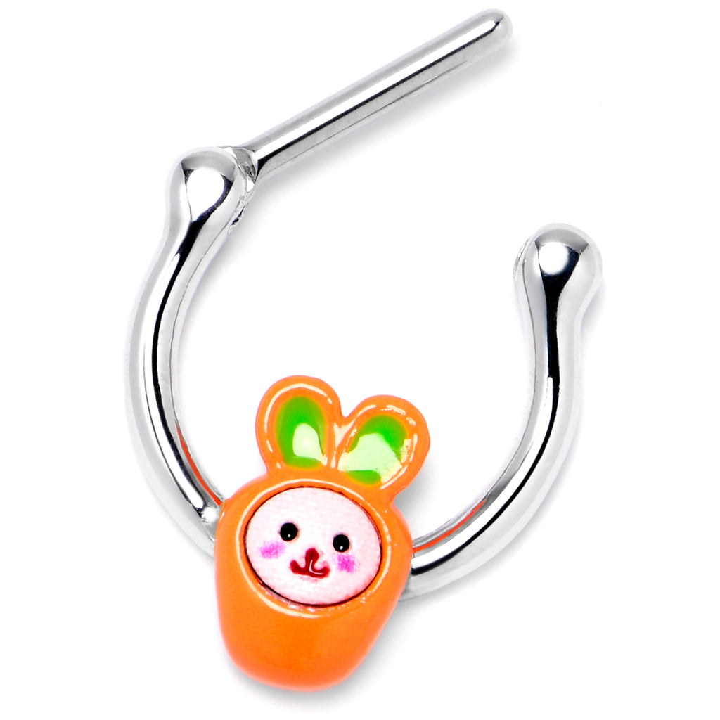 BodyCandy 16G 5/16 Surprise Carrot Easter Bunny Cartilage Clicker — back view