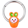 BodyCandy 16G 3/8 Surprise Carrot Easter Bunny Hinged Segment Ring — main product shot