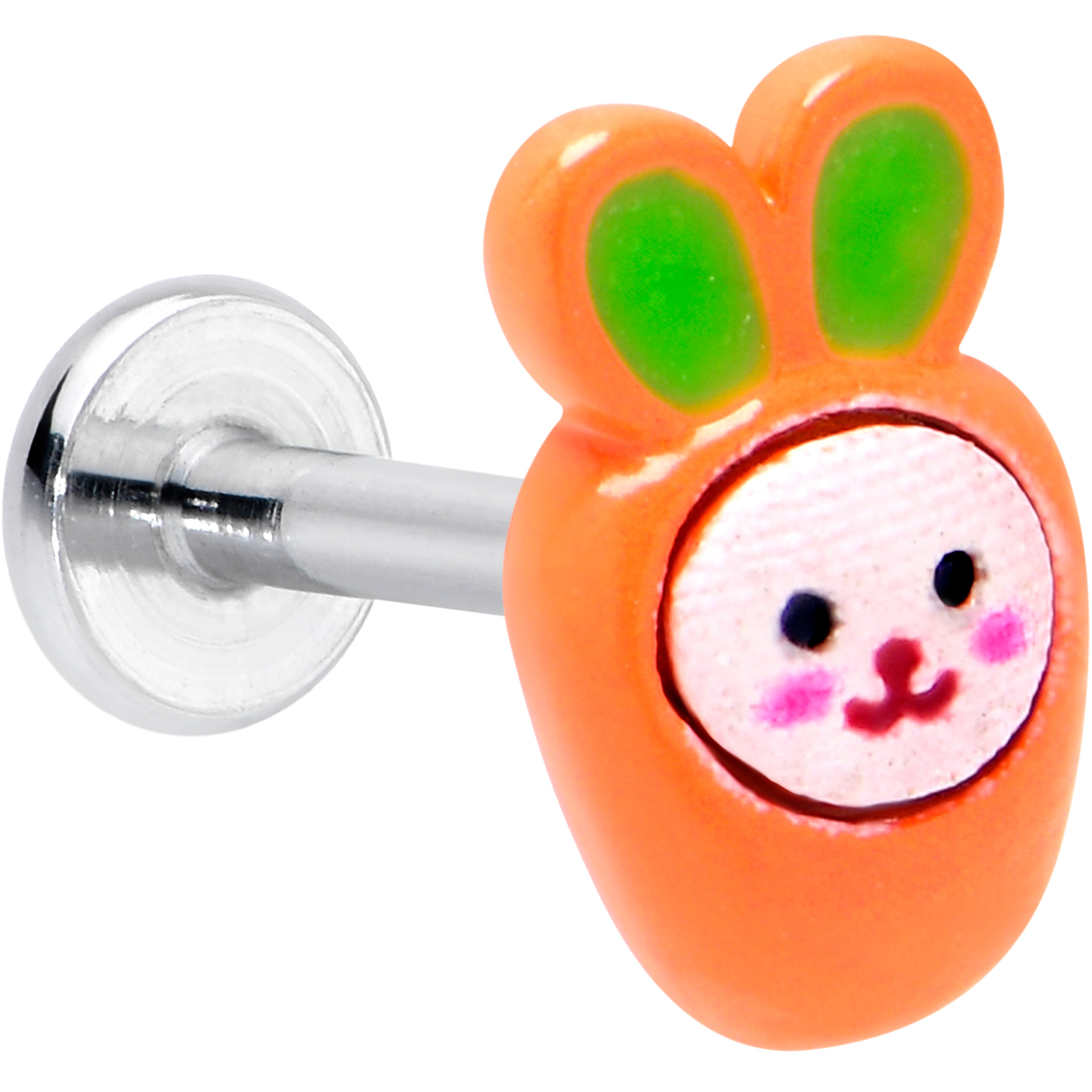BodyCandy 16G 5/16 Surprise Carrot Easter Bunny Labret Monroe Tragus — main product shot