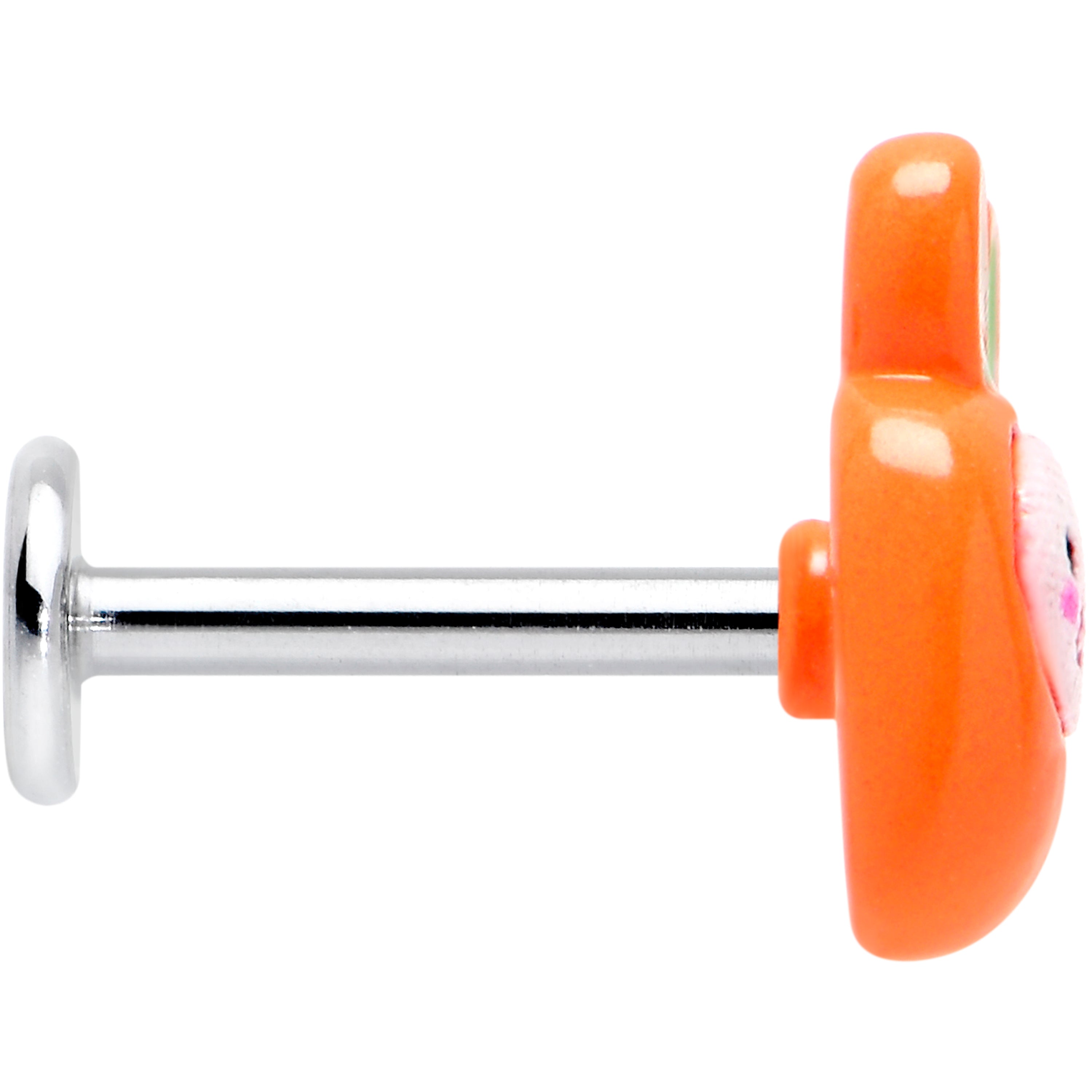BodyCandy 16G 5/16 Surprise Carrot Easter Bunny Labret Monroe Tragus — lifestyle context