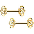 BodyCandy 14G 1/2 CZ Gem Infinity Heart Barbell Nipple Ring Set — lifestyle context