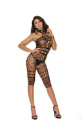 Love Spark Cove | Intimate Apparel, Pleasure Shop & Free Shipping Crochet And Fishnet Halter Neck, Mid Length Bodystocking Wi