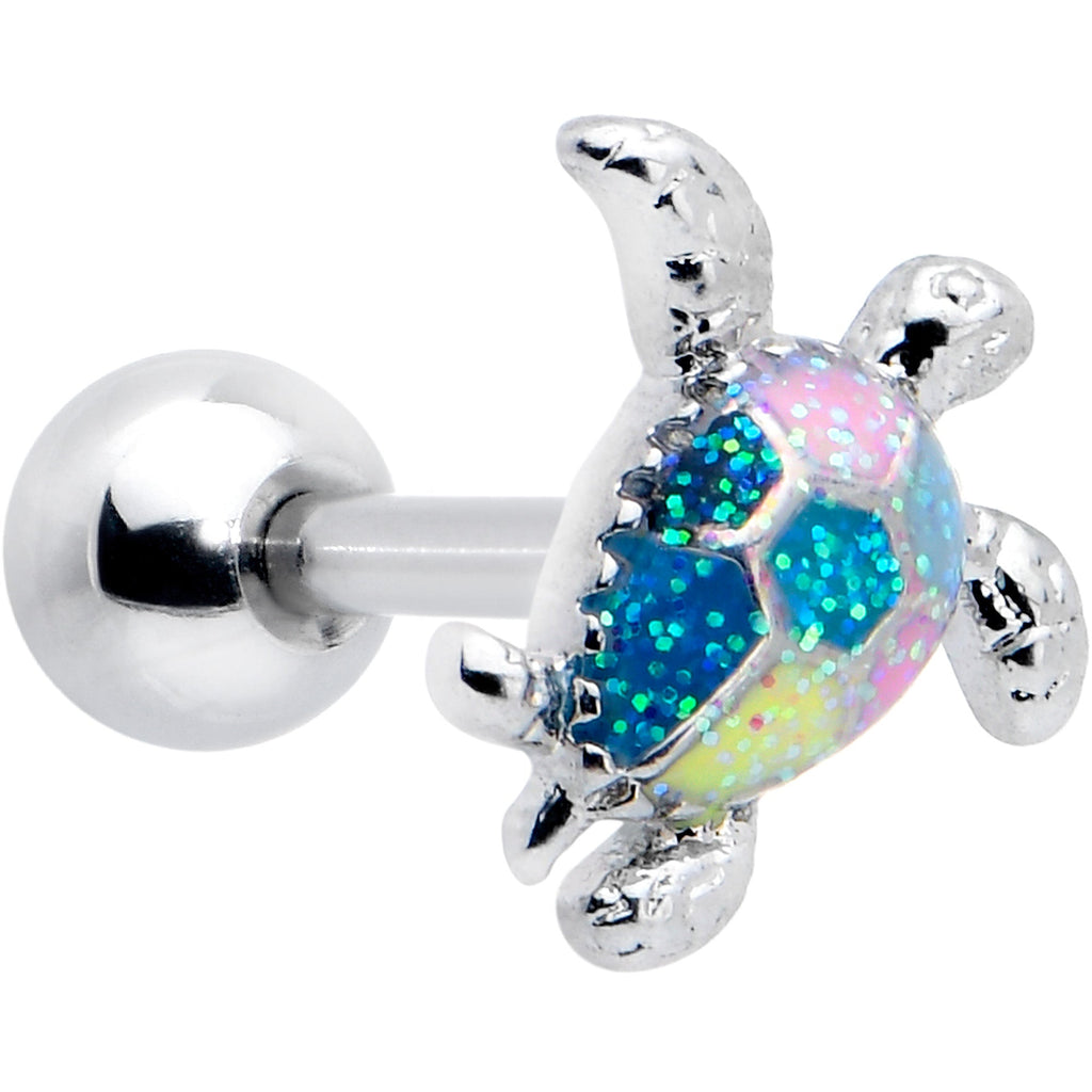 BodyCandy 16G 1/4 Glitter Turtle Cartilage Tragus Earring — main product shot