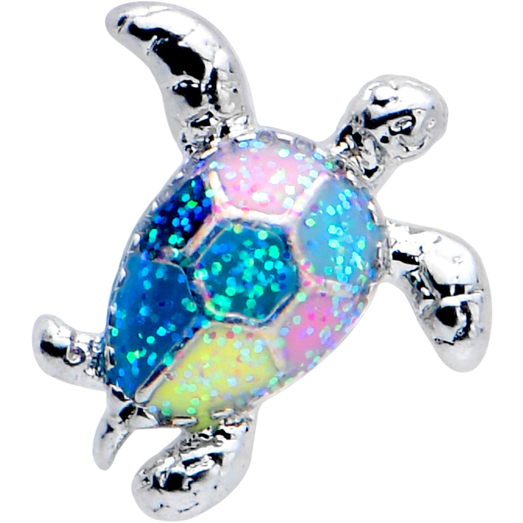 BodyCandy 20G 7mm Glitter Turtle L Shape Nose Ring — lifestyle context