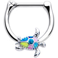 BodyCandy 16G 5/16 Glitter Turtle Cartilage Clicker — main product shot