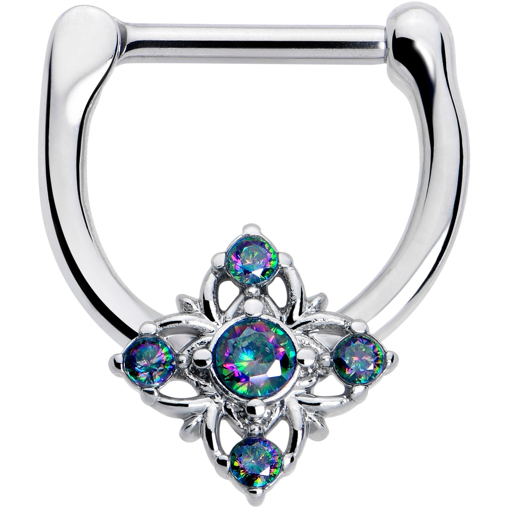 BodyCandy 16G 5/16 Vitrail CZ Gem Beauty Cross Cartilage Clicker — main product shot