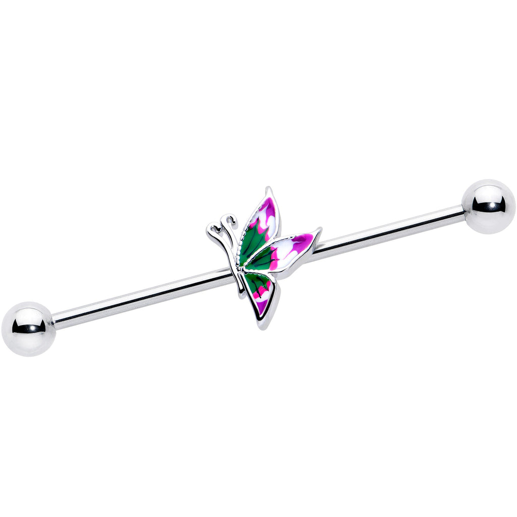 BodyCandy 14G Profile Butterfly Industrial Barbell 38mm — main product shot