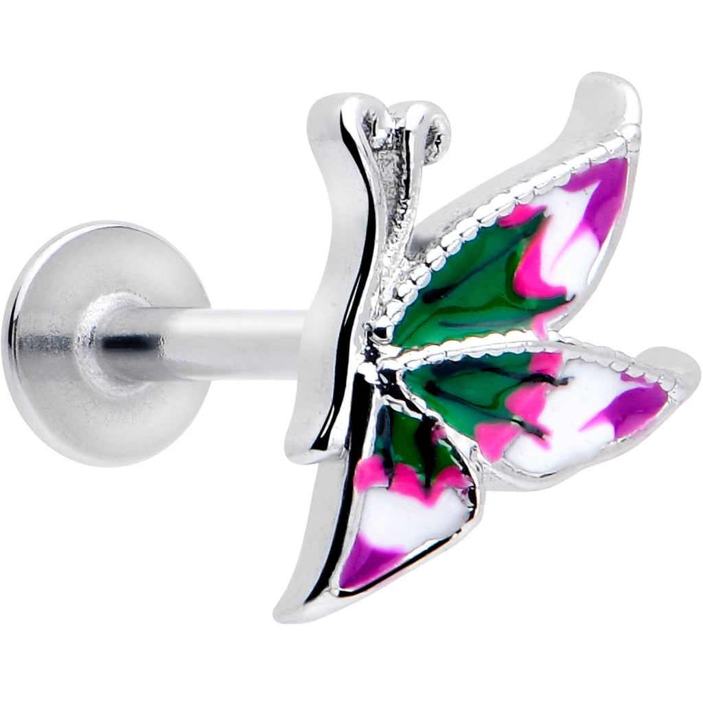 BodyCandy 16G 5/16 Profile Butterfly Labret Monroe Tragus — main product shot