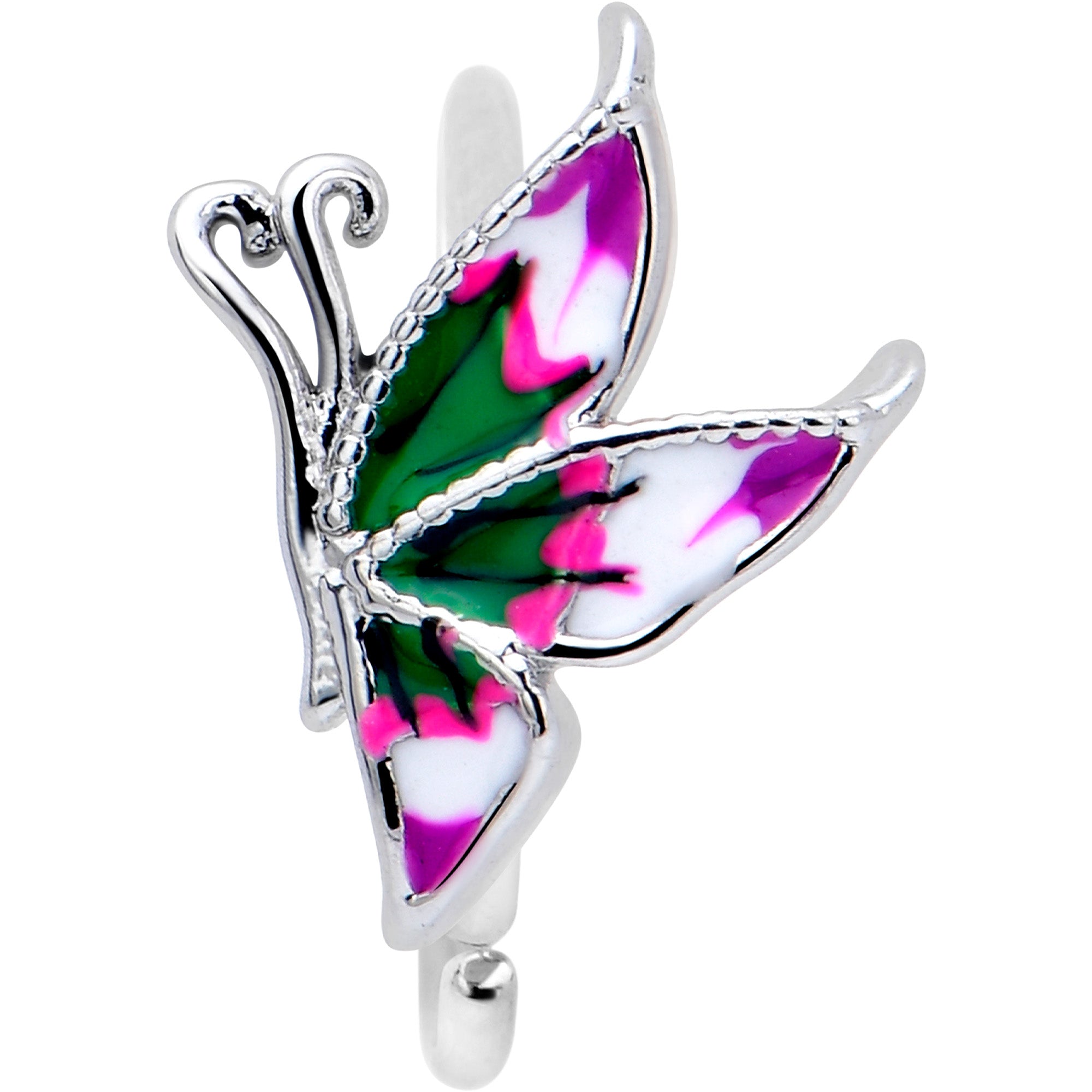 BodyCandy 20G 5/16 Profile Butterfly Nose Hoop — lifestyle context