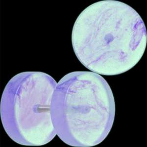 BodyCandy Glow in the Dark Two Tone Cheater Plug Set — in-use photo