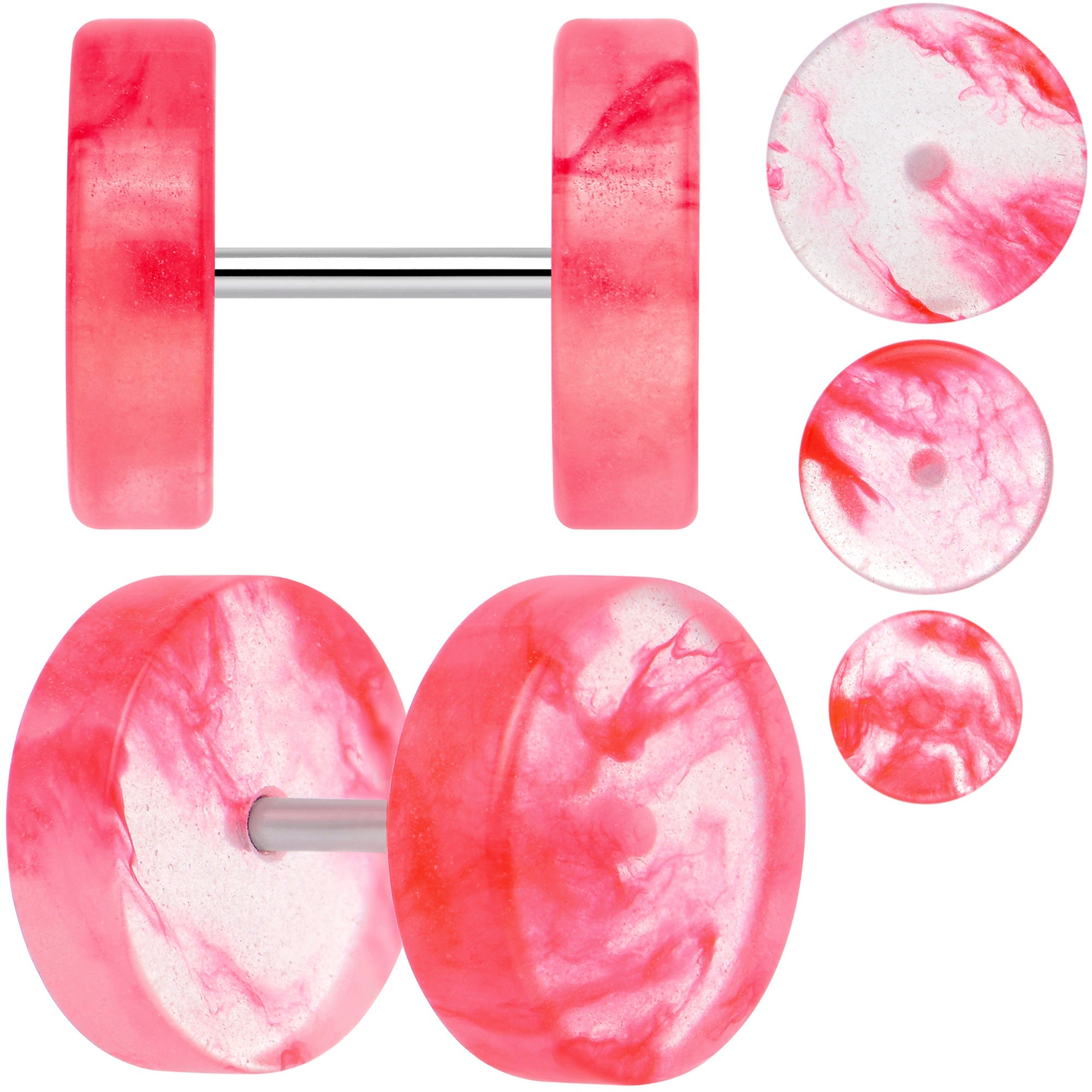 BodyCandy Glow in the Dark Two Tone Cheater Plug Set — detail close-up