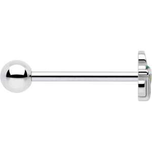 BodyCandy Beer Shamrock St Patricks Barbell Tongue Ring — side view