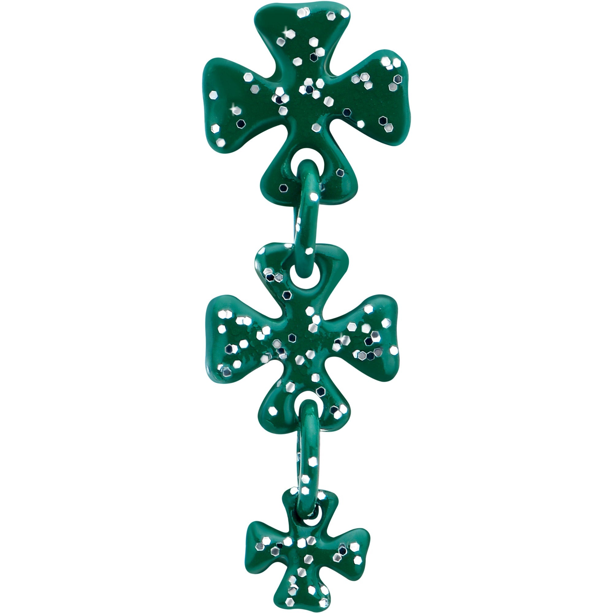 BodyCandy 16G 5/16 Polka Dot Shamrock Dangle Cartilage Tragus Earring — lifestyle context