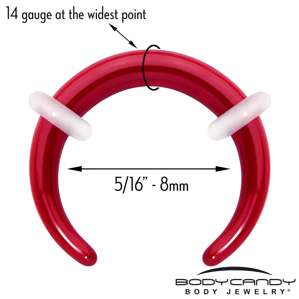 BodyCandy Stainless Steel Crescent Pincher Septum Ring - 14G and 16G — lifestyle context