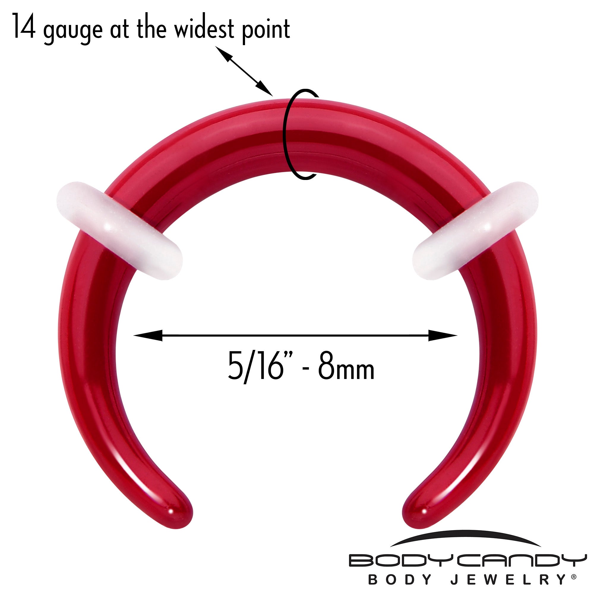 BodyCandy Stainless Steel Crescent Pincher Septum Ring - 14G and 16G — lifestyle context