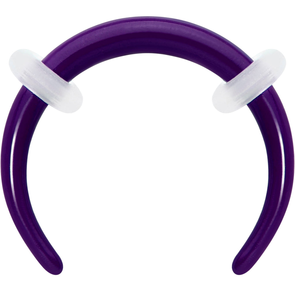 BodyCandy Stainless Steel Crescent Pincher Septum Ring - 14G and 16G — product on model