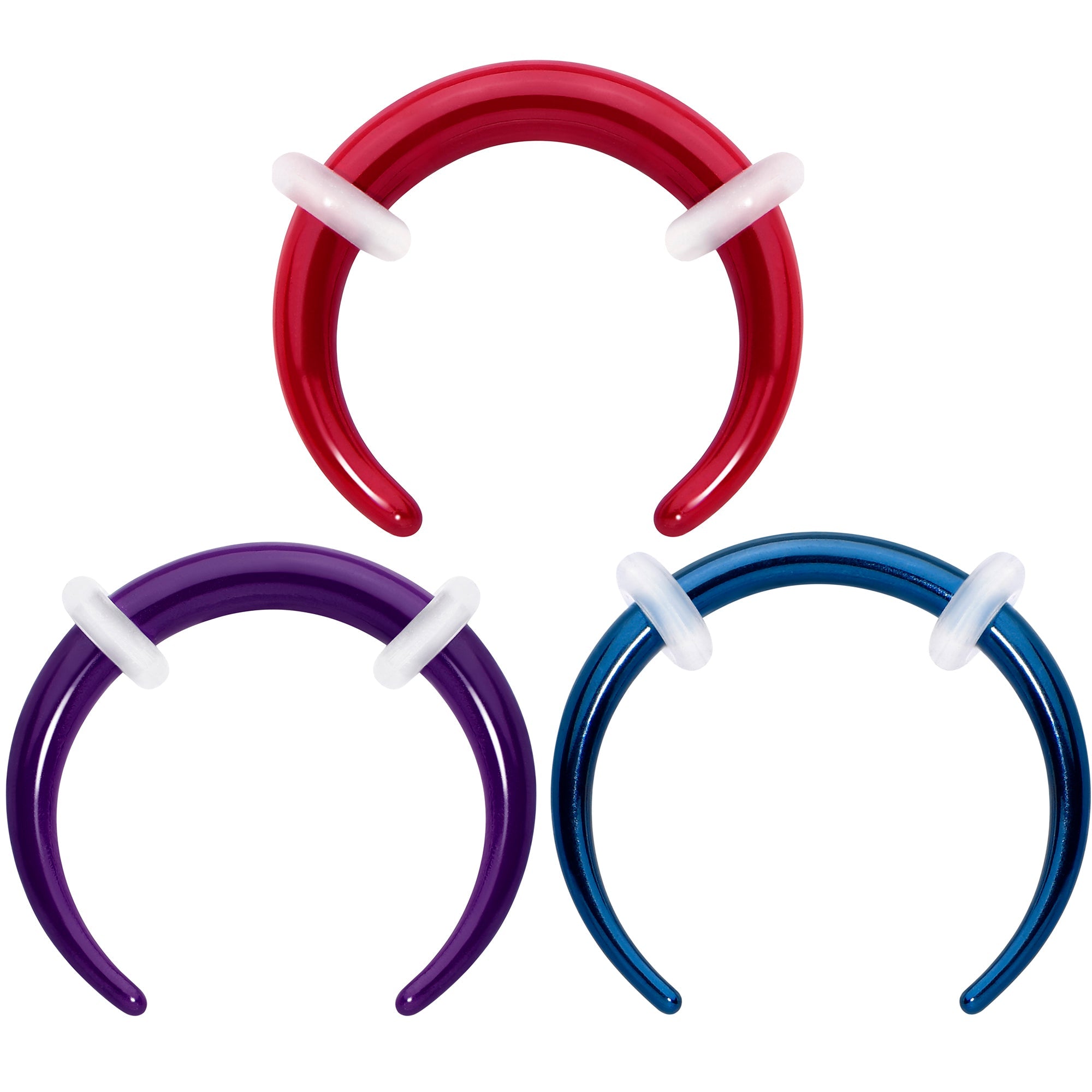 BodyCandy Stainless Steel Crescent Pincher Septum Ring - 14G and 16G — main product shot