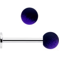 BodyCandy 16G 3/8 Ombre Purple Black Soft Finish Labret Monroe Tragus — main product shot