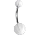 BodyCandy Arctic Blast Acrylic Beach Ball Stripe Ball End Belly Ring — main product shot