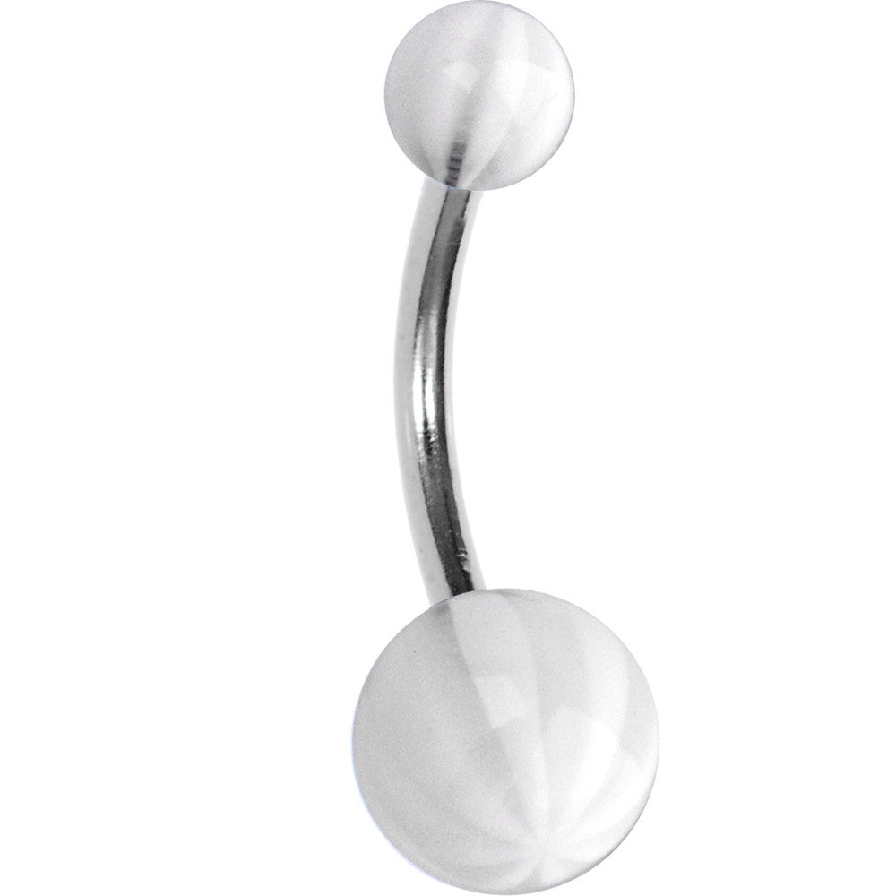 BodyCandy Arctic Blast Acrylic Beach Ball Stripe Ball End Belly Ring — main product shot