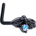 BodyCandy 20G 7mm Aurora Gem Black Beauty Bug L Shape Nose Ring — main product shot