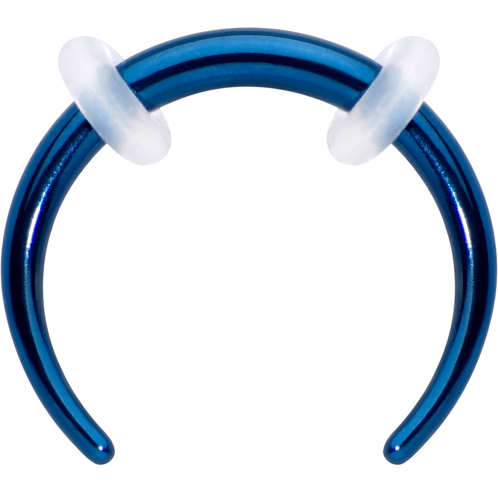 BodyCandy Stainless Steel Crescent Pincher Septum Ring - 14G and 16G — side view