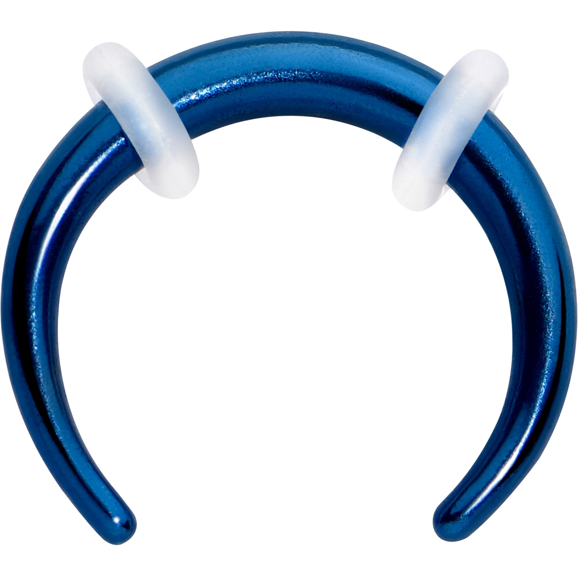 BodyCandy Stainless Steel Crescent Pincher Septum Ring - 14G and 16G — alternative angle